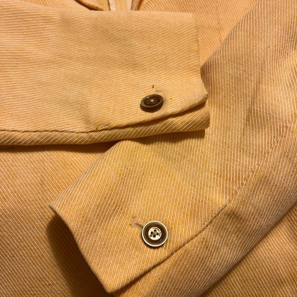 Massimo Dutti One Button Blazer Jacket Womens Yellow Size US 4 - Picture 3 of 7